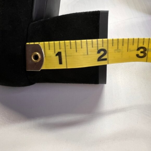 Paul Green Witt Black Suede Pointed Toe Pump Size 5.5 Mid Block Heels - Picture 16 of 16